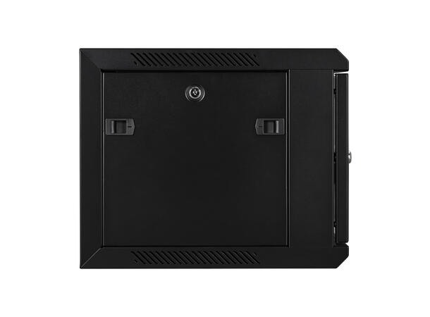 LinkIT Wall Cabinet 6U Black W600xD450xH368 |  Glass 
