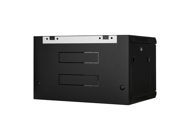 LinkIT Wall Cabinet 6U Black W600xD450xH368 |  Glass 