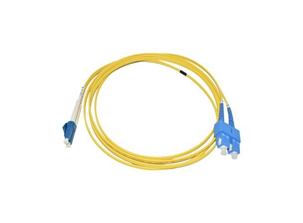LinkIT fibersnor OS2 LC/SC 1m Duplex | SM | LSZH | Yellow 