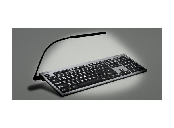 Logickeyboard XLPrint NERO PC W/B SE PC NERO + Lamp 
