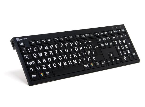 Logickeyboard XLPrint NERO PC W/B SE PC NERO + Lamp 
