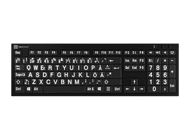 Logickeyboard XLPrint NERO PC W/B SE PC NERO + Lamp 