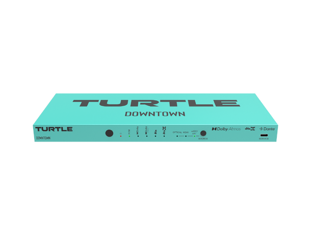 Turtle AV DOWNTOWN. Multi-channel Dolby Atmos and DTS to Dante Encoder 
