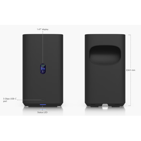 Ubiquiti UniFi NAS 4-Port Black 4 x 3.5"|2xM.2|2.5Gbit|PoE+++ 90W in