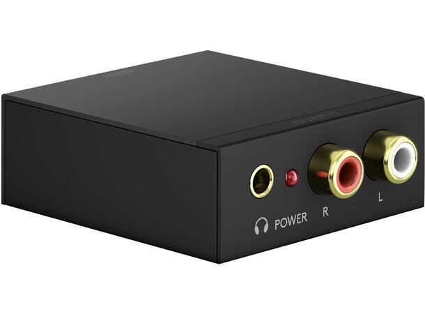 Goobay Digital-to-Analogue Conver 192kHz Coax/Toslink inn 2xRCA Out 