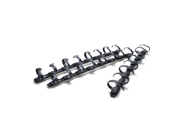 KENSON RIB Cable Organizer (3x38 cm) Black | Pack of 3 pieces 