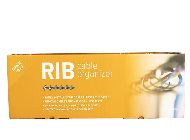 KENSON RIB Cable Organizer (3x38 cm) Black | Pack of 3 pieces 