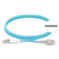 LinkIT Fiberpatch Armored OM3 LC/SC 2m Braided steel | Duplex | LSZH | Aqua