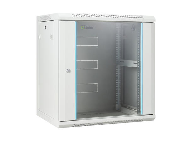 LinkIT Wall Cabinet 19' 12U Grey W600xD450xH635 |  Glass 