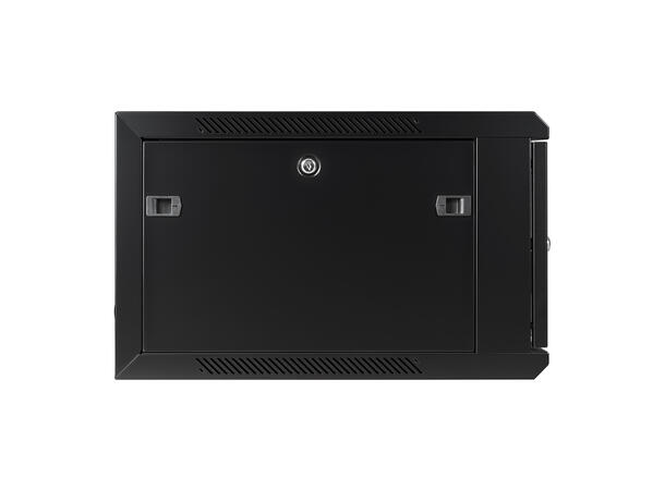 LinkIT Wall Cabinet 19' 6U Black W600xD600xH368 |  Glass 