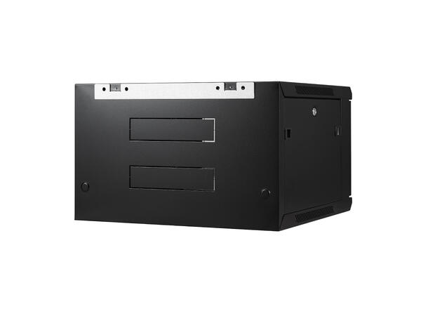 LinkIT Wall Cabinet 19' 6U Black W600xD600xH368 |  Glass 