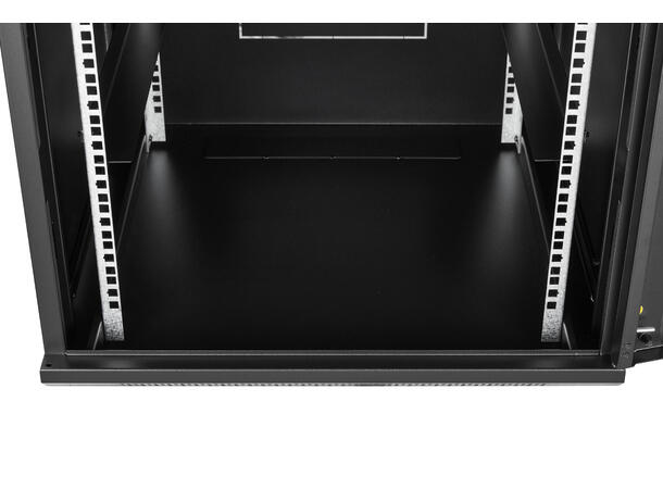 LinkIT Wall Cabinet 19' 6U Black W600xD600xH368 |  Glass 