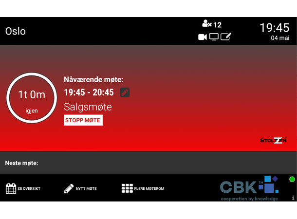 Stoltzen METIS Meeting Room Booking Stoltzen METIS Booking Display 10" 