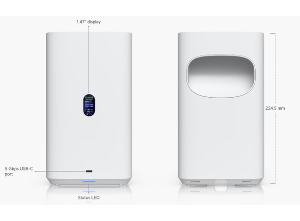Ubiquiti UniFi NAS 4-Port White 4 x 3.5"|2xM.2|2.5Gbit|PoE+++ 90W in 