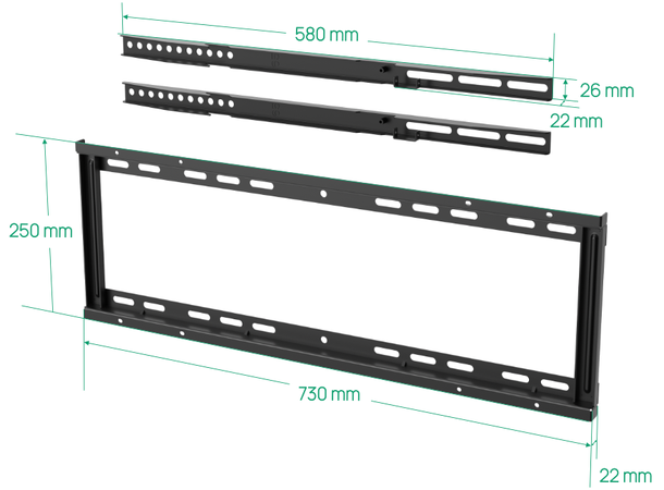Yealink Väggfäste MD-WallMount Wall mount kit for MD65/MD75/MD86 