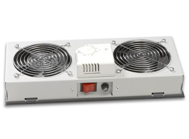 Lande 19" Viftemodul for IP55 48VDC For SAFEbox | 2 vifter | m/termostat 