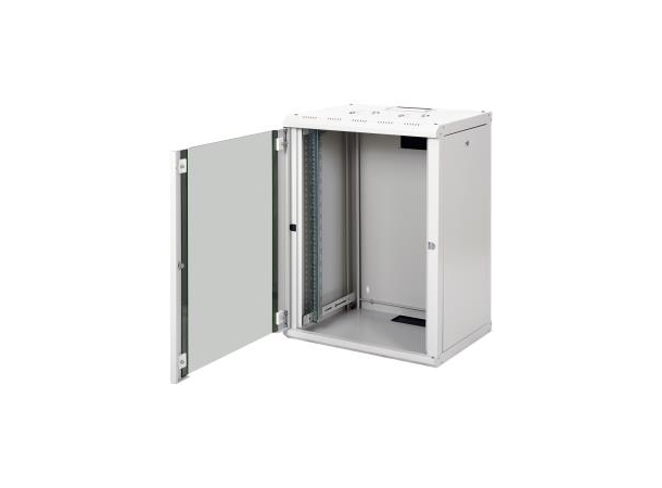 Lande Proline 16U W600xD450xH818 | Grey | Glass door 