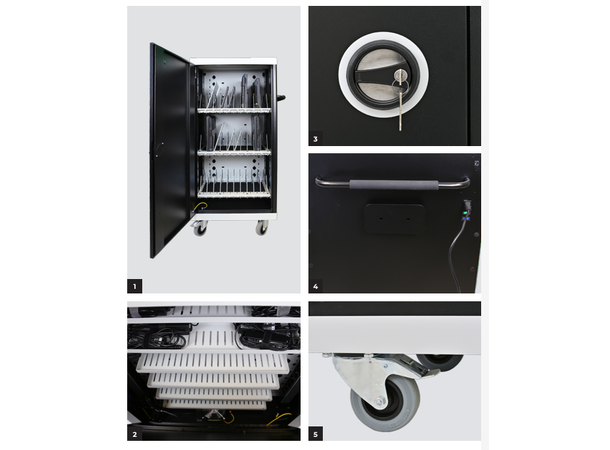 Leba NoteCart UniFit 30 Cabinet 30 Laptops | H1325xW805xD625 