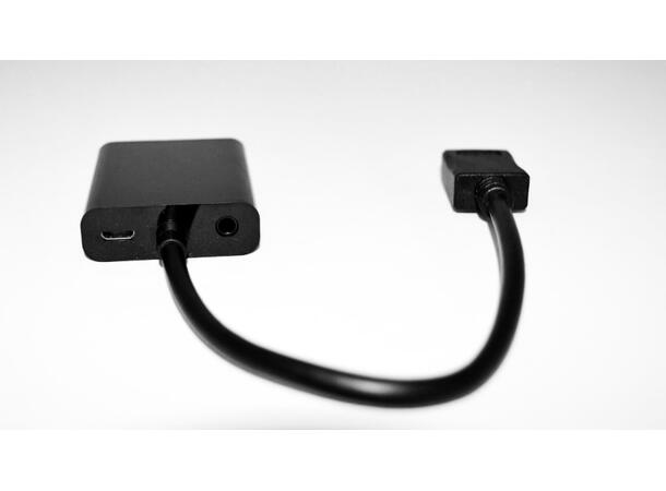 LinkIT HDMI han - VGA hun + audio adapt. m. 15 cm kabel. option för extern ström