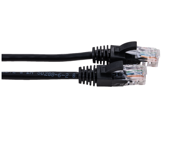 LinkIT Patch U/UTP Cat5e Svart 3m AWG 26/7 | PVC 