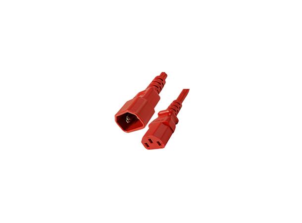 LinkIT strömkabel C13/C14 Röd 3m PVC | 3 x 1,00 mm² | H05VV-F