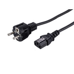 LinkIT strömkabel CEE7/7 - C13 svart 1 m PVC | 3x0,75 mm²