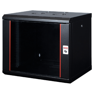 Lande Proline 9U W600xD450xH505 | Black | Glass door