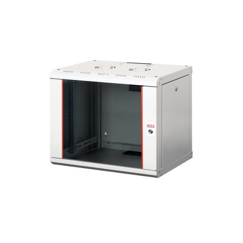 Lande Proline 9U Grey W600xD450xH505 | Glass door | 100 kg