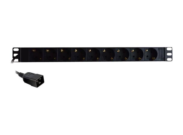 LinkIT 19" Power rail 9xCEE 7/4 2m C20 | 16A | 1U 