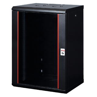 Lande Proline 20U Black W600xD450xH996 | Glass door | 100 kg