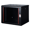 Lande Proline 9U W600xD600xH505 | glass door | Black