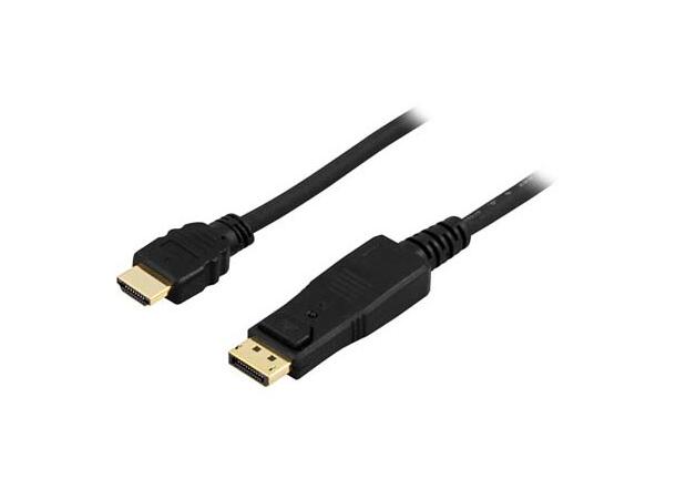 LinkIT DisplayPort ver.1.3 till HDMI 1 m 4K x 2K@60Hz 30 AWG svart
