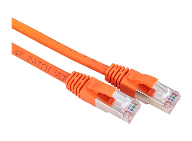 LinkIT Patch S/FTP Cat6a Orange 0.3m AWG 26/7 | LSZH | Snagless 