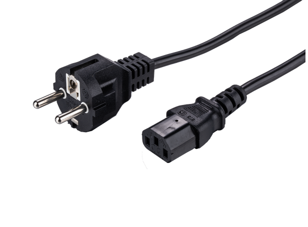 LinkIT strömkabel CEE 7/7 - C13 svart 3m Rett Schuko - C13 | 3x1,50mm² | LSZH 