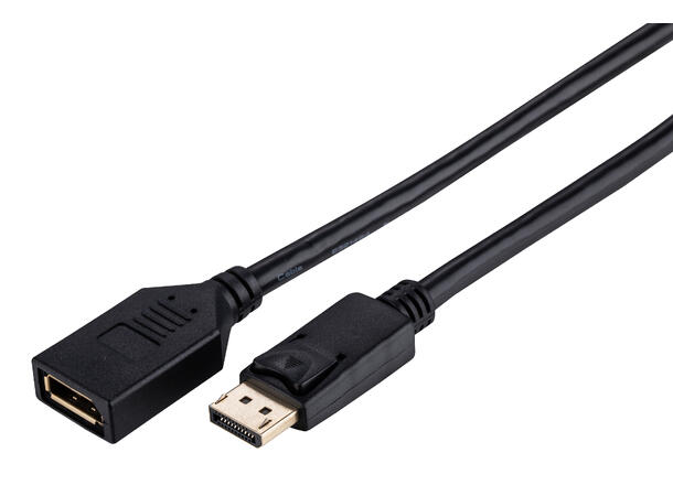 LinkIT DisplayPort kabel 1.2 M-F 0,5 m 4K x 2K@60Hz 28 AWG svart version 1.2