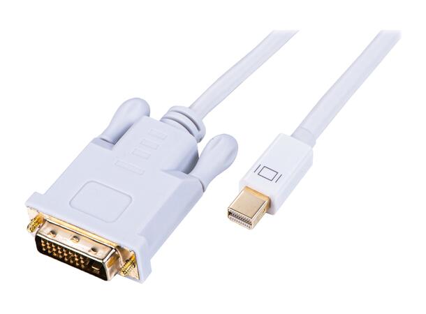 LinkIT MiniDisplayport till DVI-D 3 m 1920x1080@60Hz AWG 32 white 