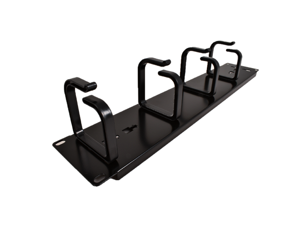 LinkIT kabelguide 19" 2U 5 bøyler svart Kabelholder | plast | eks skruer 