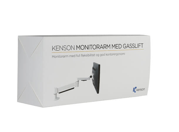 KENSON Monitor arm with gas lift White | Up to 32" | Easy Mounting 