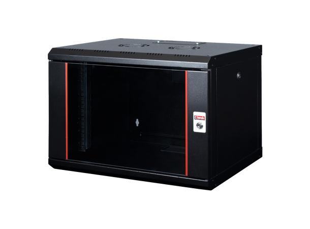 Lande PROline 7U W600xD450xH418 | Black | w/glass door 