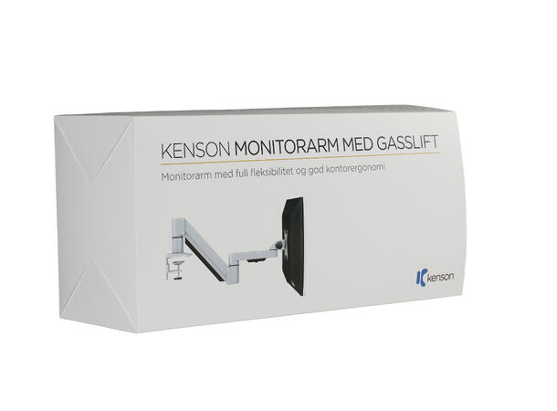 KENSON Monitor arm with gas lift Silver 
