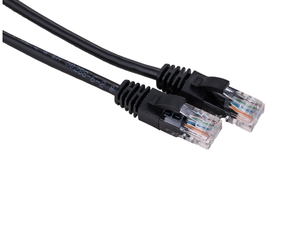 LinkIT Patch U/UTP Cat5e Svart 1m AWG 26/7 | PVC 