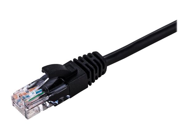 LinkIT Patch U/UTP Cat5e svart 2m AWG 26/7 | PVC 