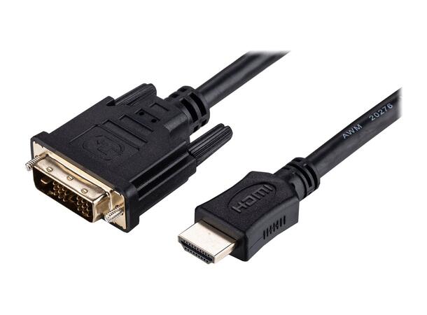 LinkIT HDMI A male - DVI-D male  3 m 19 pin HDMI A-18+1 pin digital DVI male 